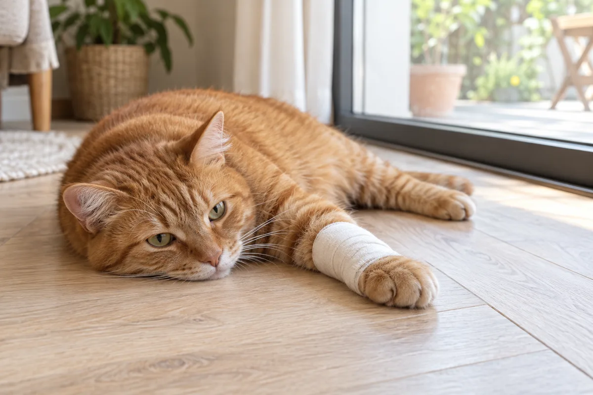 Chat qui a une patte cassée : signes, soins et coût